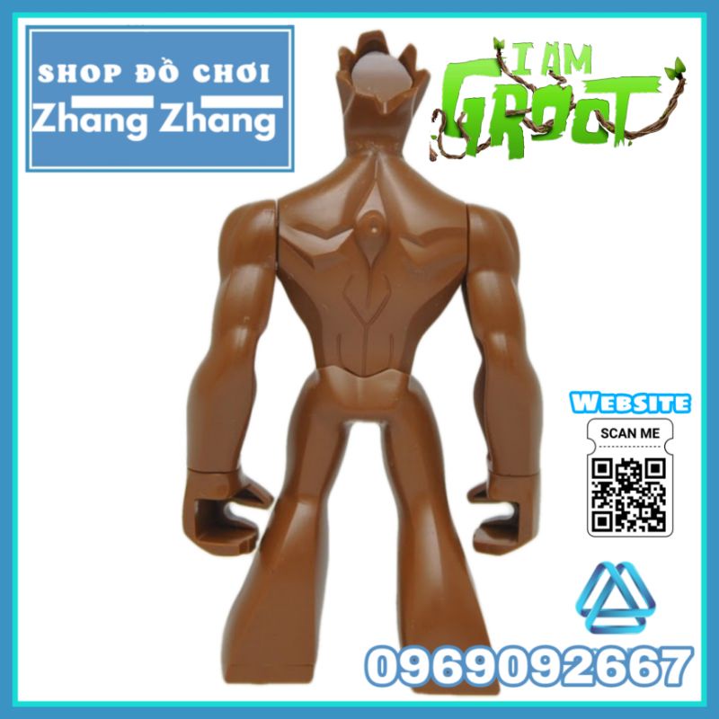 Đồ chơi Xếp hình Groot Guardian of the Galaxy Siêu anh hùng Marvel Bigfigures Minifigures Decool 0198