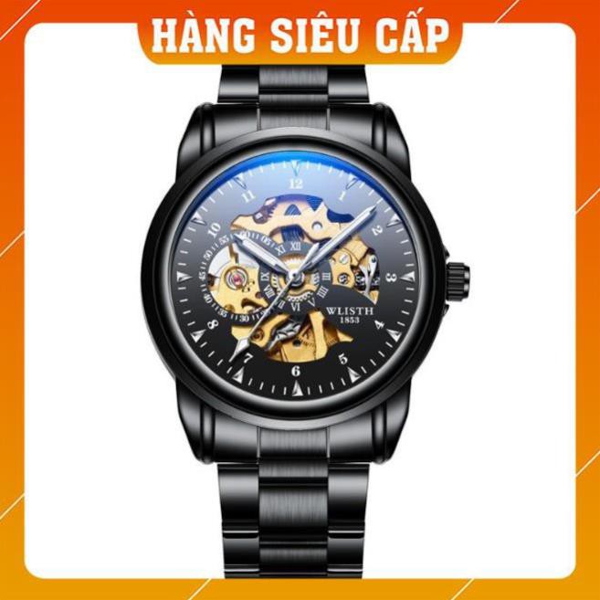 HOT 2021 [CAO CẤP] Đồng hồ nam WLISTH 1007 lộ máy cơ automatic