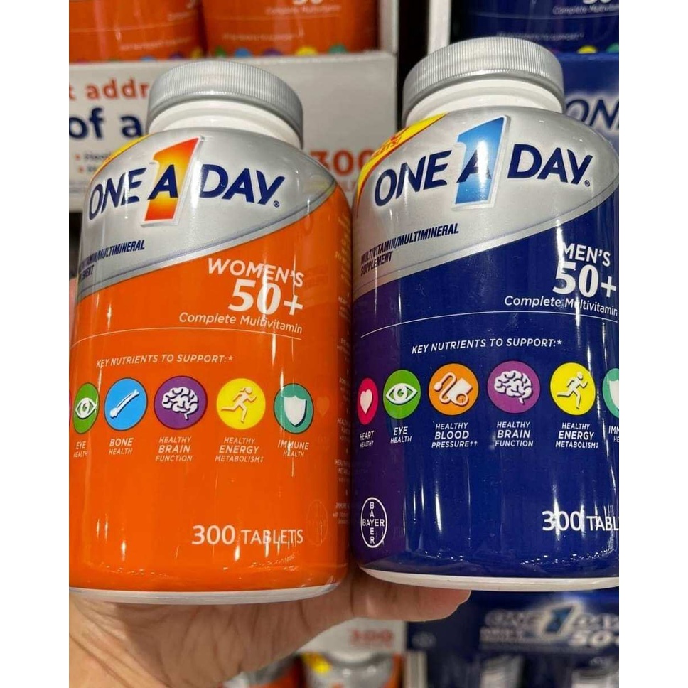 VIÊN UỐNG VITAMIN TỔNG HỢP ONE A DAY MEN'S 300 VIÊN DƯỚI 50 TUỔI MẪU MỚI