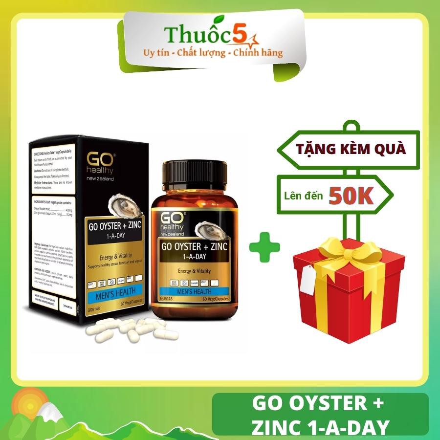 Viên Uống Tinh Chất Hàu Go Oyster + ZinC 1-A-DAY Hỗ Trợ Tăng Cường Sinh Lý Nam Hộp 60 Viên