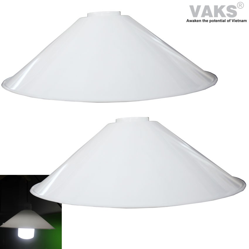 02 cái Chụp đèn chống mưa, chống chói kích thước 245mm x 78 mm - 119 - nhựa ABS - sx tại Việt Nam