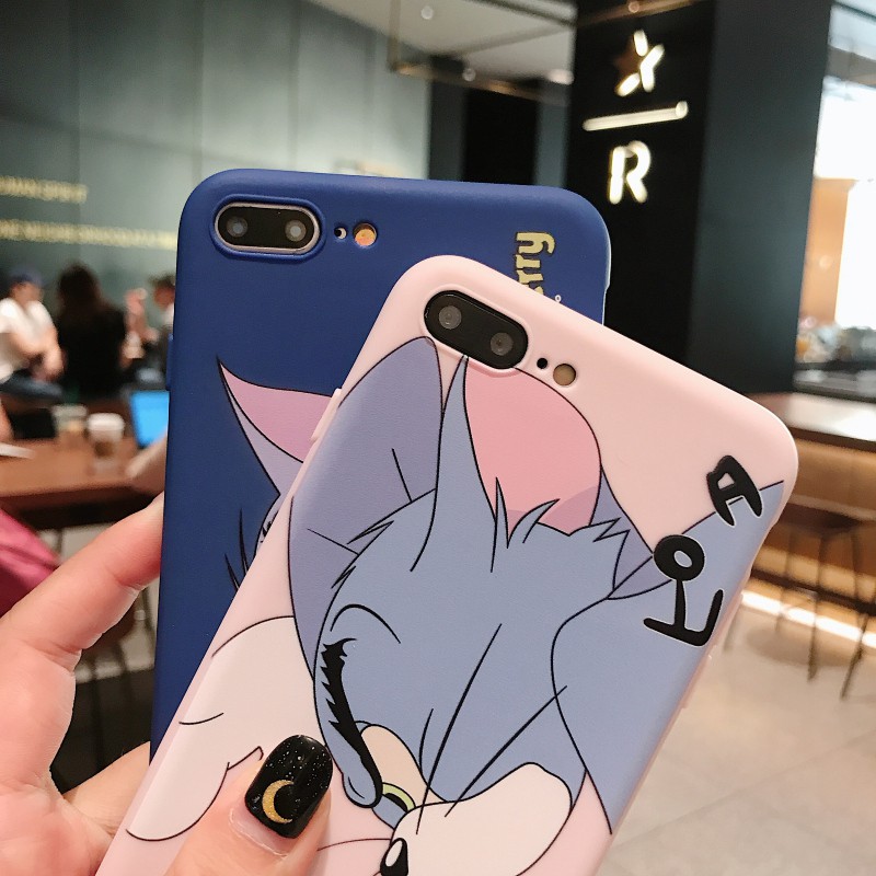 Ốp điện thoại mềm hình chữ Trung Quốc cho TOM AND JERRY iPhone 5s 6 6S 7 8 plus iPhone X XS Max XR 11 12 pro max