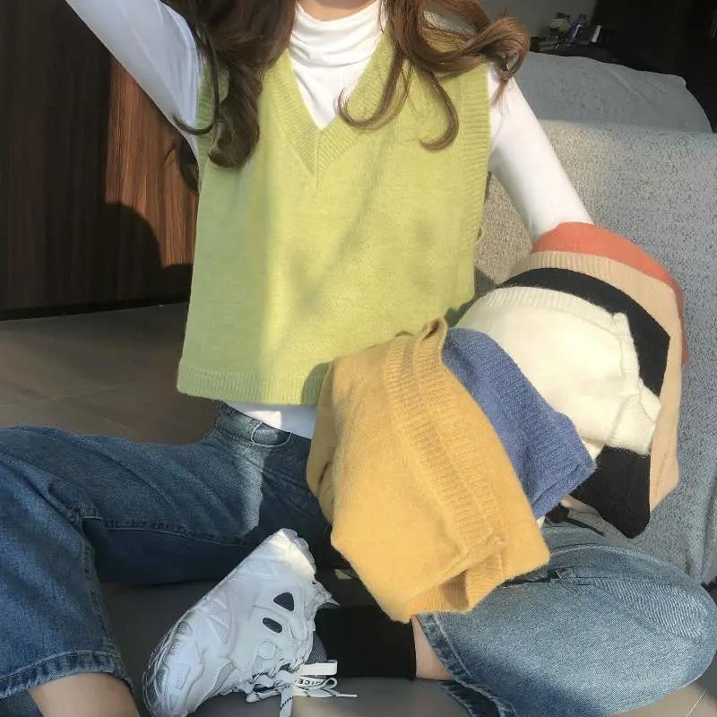 Áo khoác len không tay dáng rộng thời trang dành cho nữ