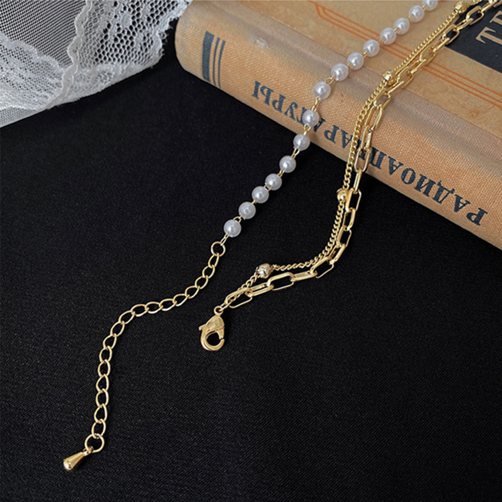 vòng cổ Hợp Kim Đính Ngọc Trai Giả Xinh Xắn Cho Nữ