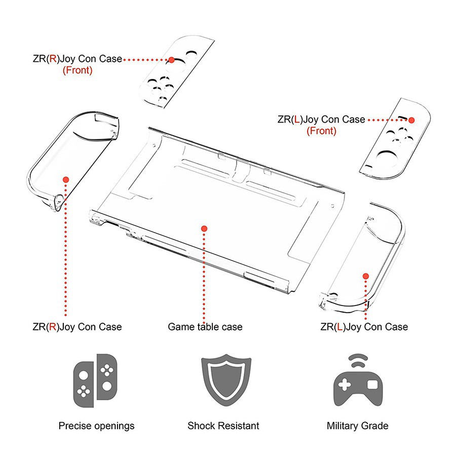 Vỏ đựng bảo vệ tay cầm chơi game LAMMCOU có thể gắn đế thích hợp cho Nintendo Switch