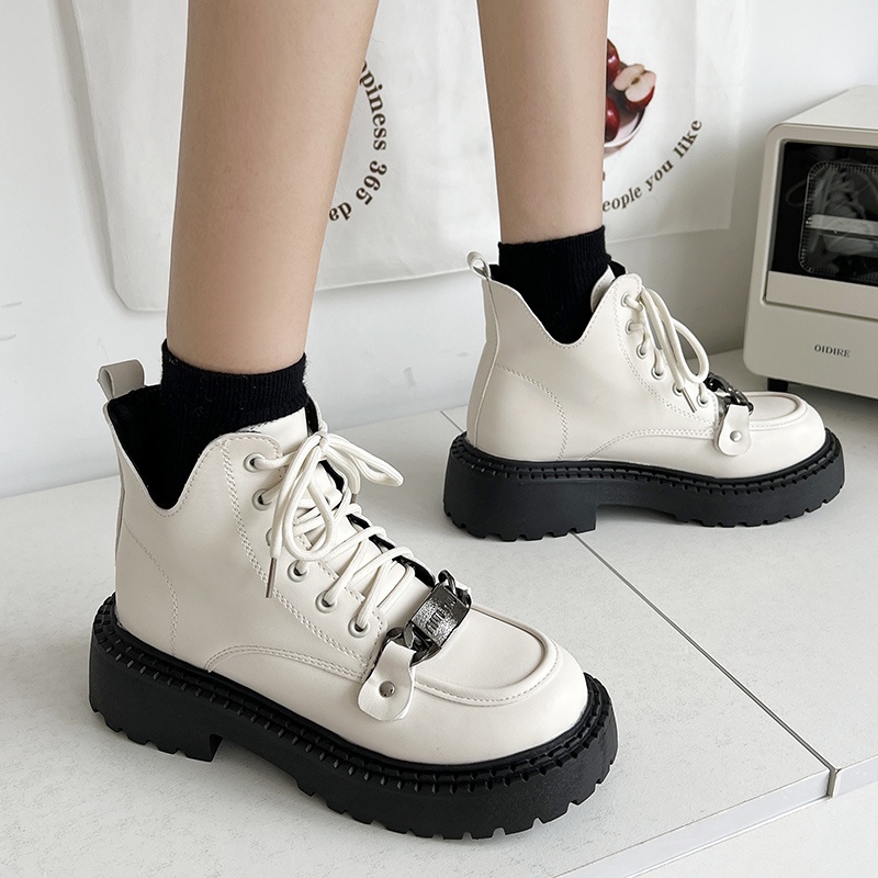 ❤Giày Boot Cổ Thấp Thời Trang Nữ Retro