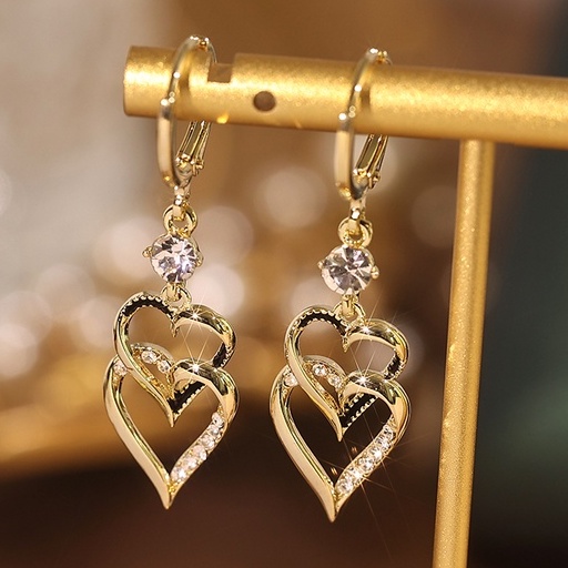 Bông Tai Hình Trái Tim Đôi Thời Trang Hàn Quốc 2022