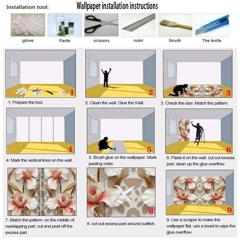 Giấy Dán Tường Dập Nổi Họa Tiết Lá Cây Màu Vàng Kim Phong Cách Bắc Âu Trang Trí Nhà Cửa