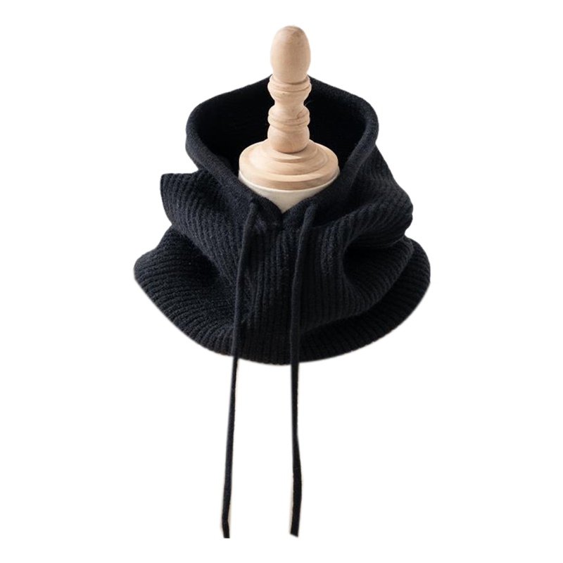 Yoioi Khăn Choàng Có Mũ Giả Có Thể Tháo Rời Dáng Dài Phong Cách Hàn Quốc Thời Trang Thu