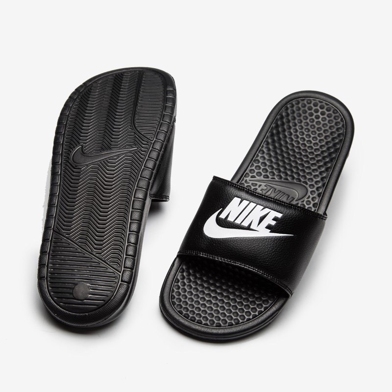 [Mã FAMAYMA giảm 10K đơn 50K] Dép quai ngang siêu nhẹ Nike-đen-xám đủ size phù hợp nam nữ