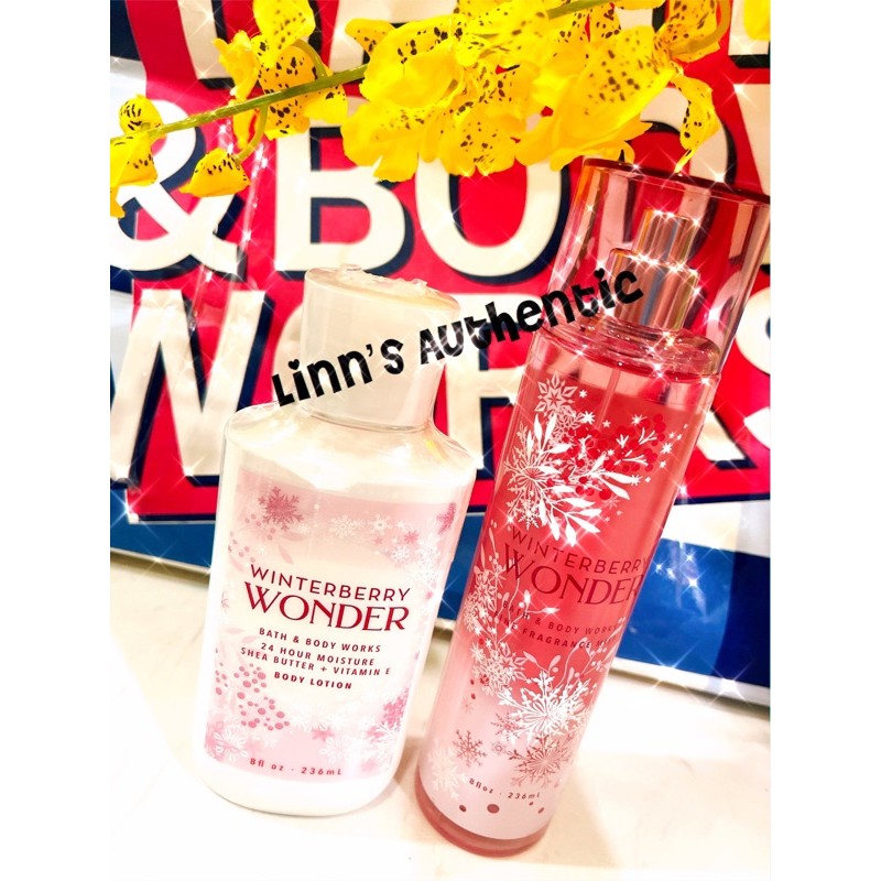 Auth _FULL SIZE | WINTER BERRY WONDER |BODY MIST XỊT THƠM -BODY LOTION DƯỠNG THỂ BBW USA