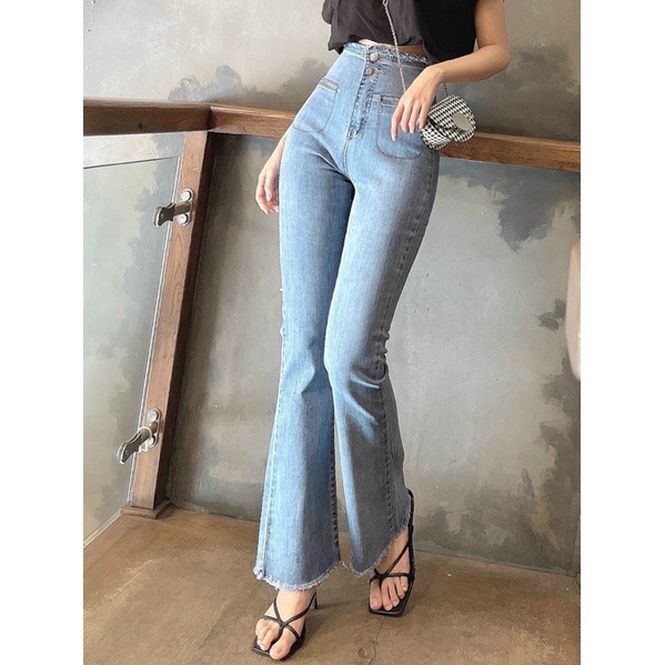 QUẦN JEAN NỮ ỐNG LOE CẠP CAO,CO GIÃN,GIÁNG DÀI | BigBuy360 - bigbuy360.vn