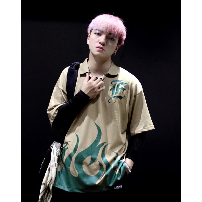 Áo POLO ERIC FLAME Dáng Rộng Oversize Dành Cho Nam Và Nữ