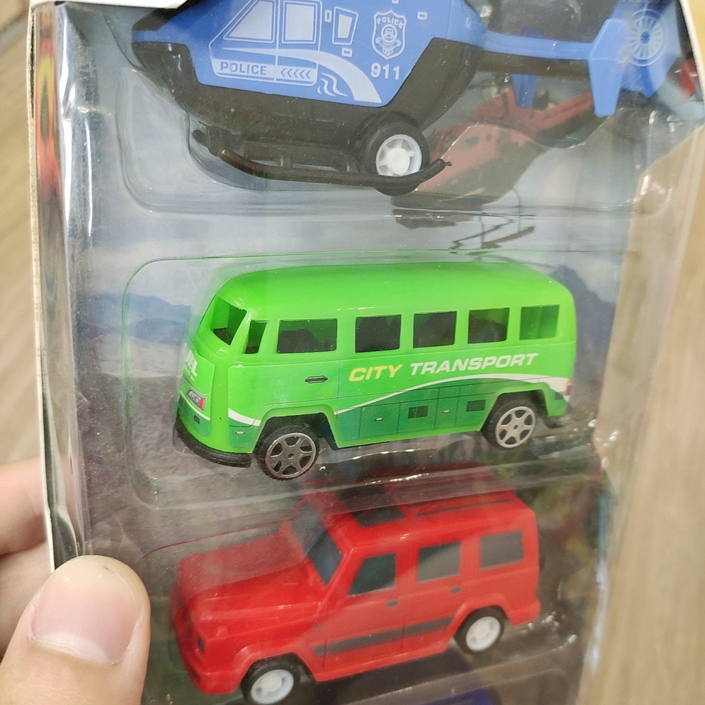 Ô tô đồ chơi trẻ em, Set 6 xe Ô tô đồ chơi chạy bánh đà mô hình lớn chất lượng cao