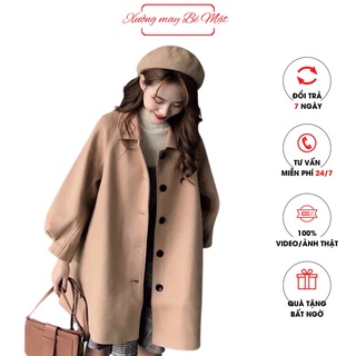 áo dạ hàn quốc thu đông cao cấp, áo khoác dạ nữ 2 lớp với thiết kế sang trọng lịch sự ( áo dạ tay bồng)
