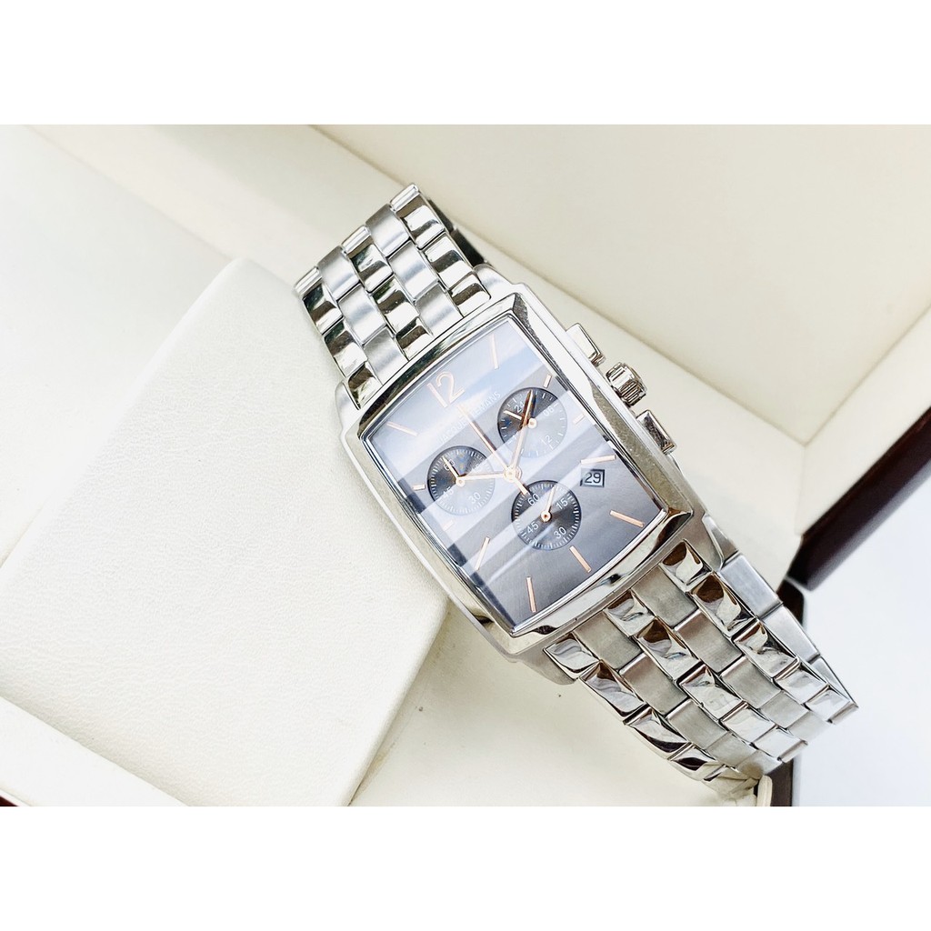 ĐỒNG HỒ NAM Jacques Lemans Men's 1-1906G Bienne Gray Dial Stainless Steel Watch