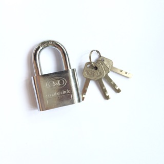 Ổ Khoá Cửa Nhãn 3 Vòng Tròn Màu Trắng 5CM