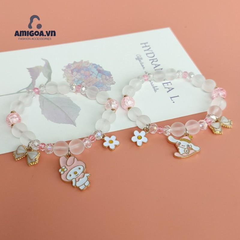 ✨✨Vòng Tay Đính Đá Ngọc Bích Họa Tiết Chú Chó Cinnamon Ngọt Ngào Đơn Giản Thời Trang Cho Nữ