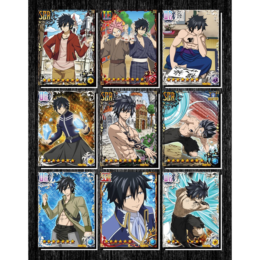 Thẻ bài Fairy Tail - Phần 9 - Gray Fullbuster - Khổ 6.3 cm x 8.4 cm