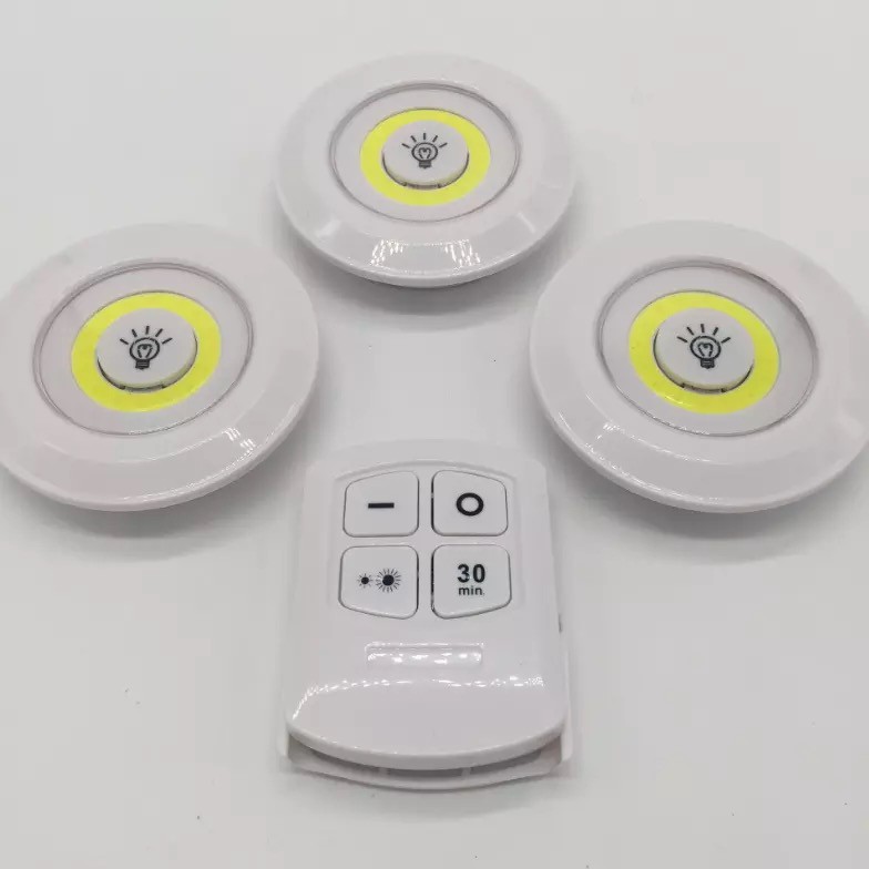 Bộ 3 đèn LED + 1 remote tiện dụng gắn Tủ quần áo + Tủ bếp + Tủ rượu ....