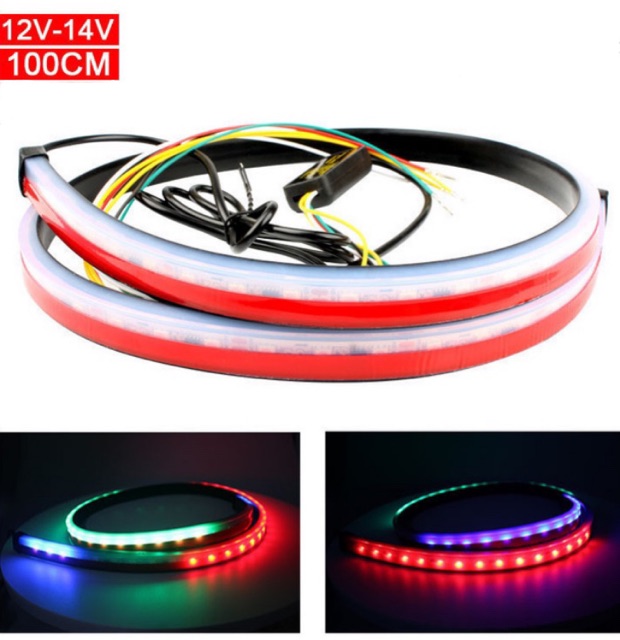 Đèn Phanh Dán Kính Ngang Nhiều Màu Sắc 100cm Xe Ô Tô