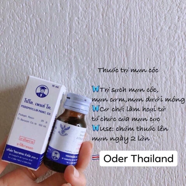 Thuốc đặc trị mụn cóc-mụn cơm- nốt ruồi của Thái