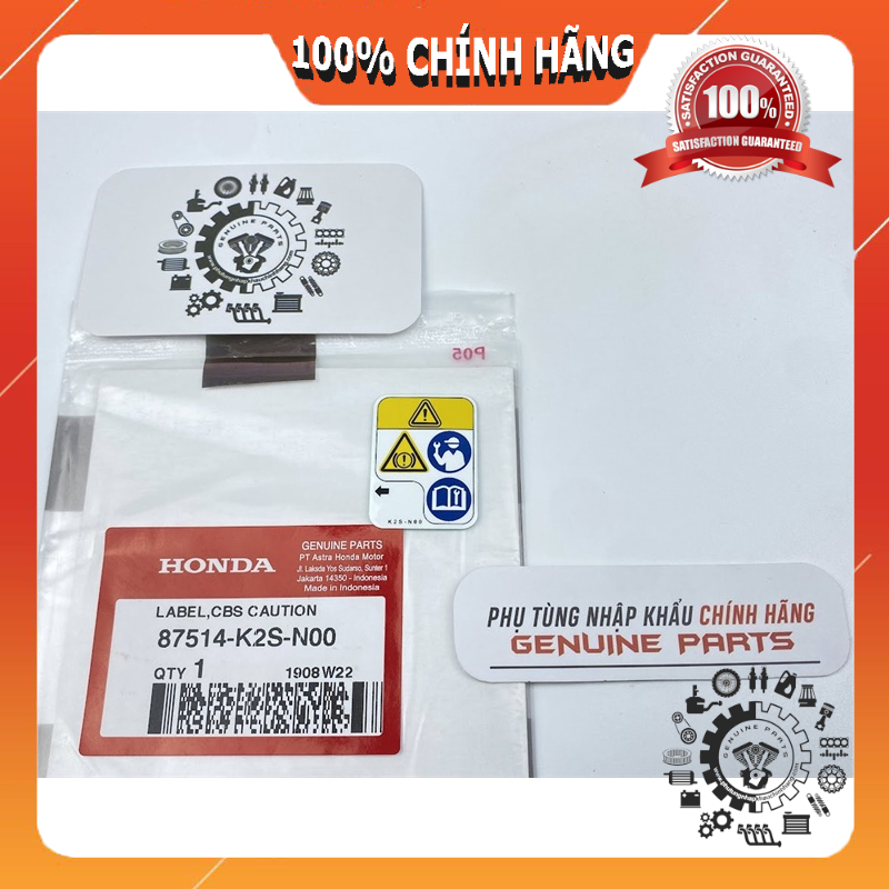 Tem cảnh báo CBS VARIO 160 2022 nhập khẩu Honda Indonesia
