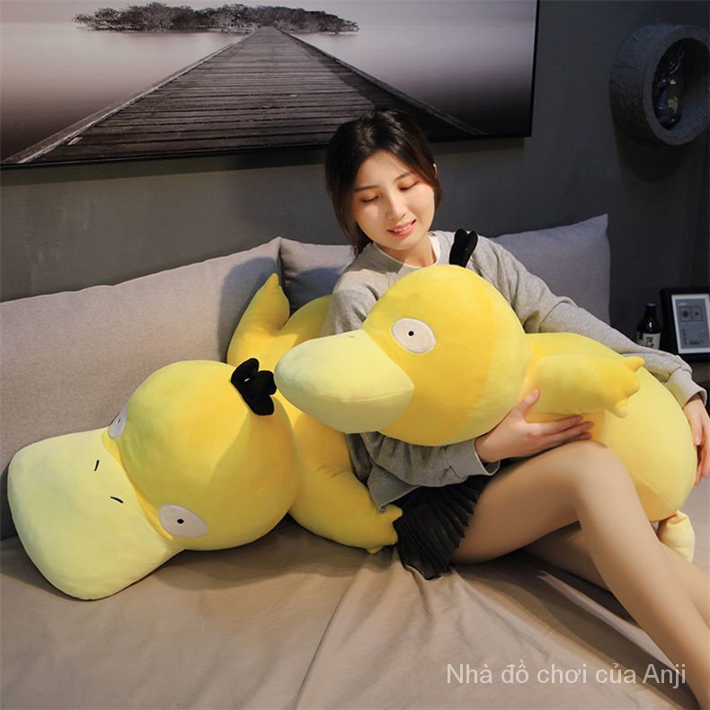 Đồ chơi New Spot Pokémon Phim hoạt hình Nằm Búp bê Psyduck Gối Đệm Đồ chơi sang trọng Đồ chơi trẻ em Quà tặng xe hơi