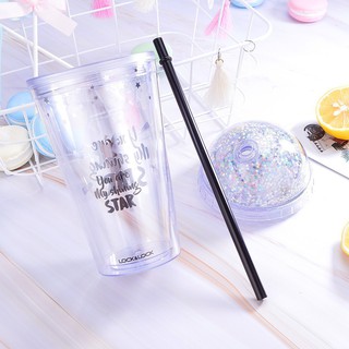 LY NHỰA CÓ ỐNG HÚT LOCK&LOCK HAP506 530ML