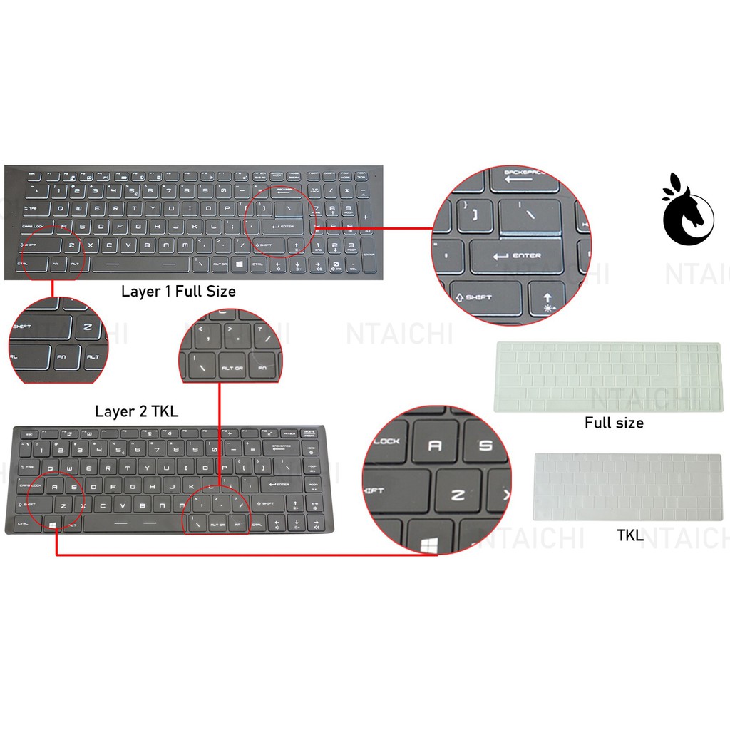 [Keyboard Guard] Phim lót bảo vệ bàn phím Laptop MSI TPU | Silicon