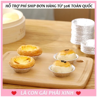 Set 50 chén giấy bạc, nhôm lót khuôn nướng hàu, bánh tart trứng,... aothunteen247