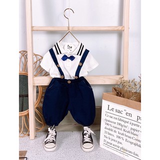 sét yếm công tử chất liệu cotton dành cho bé trai