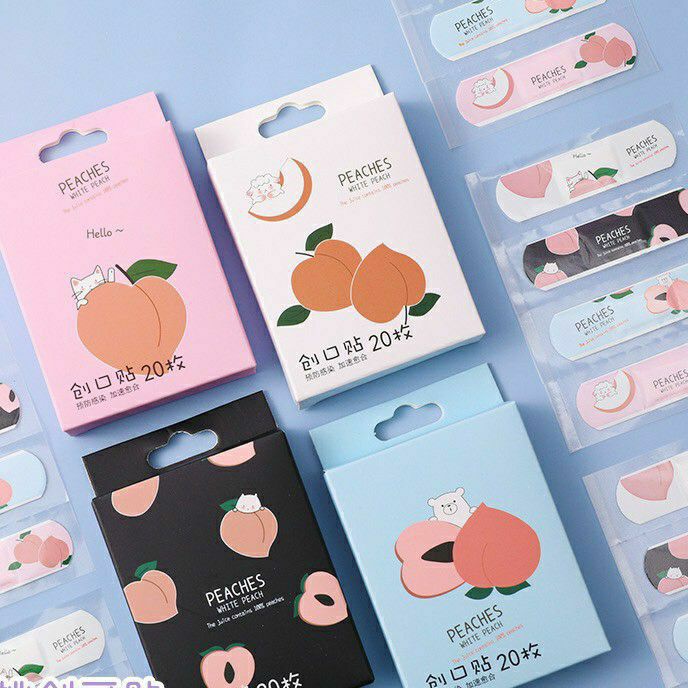 Băng keo cá nhân urgo hoạt hình cute, băng dán họa tiết Hàn Quốc hộp 20 miếng ơ gâu ít thấm nước