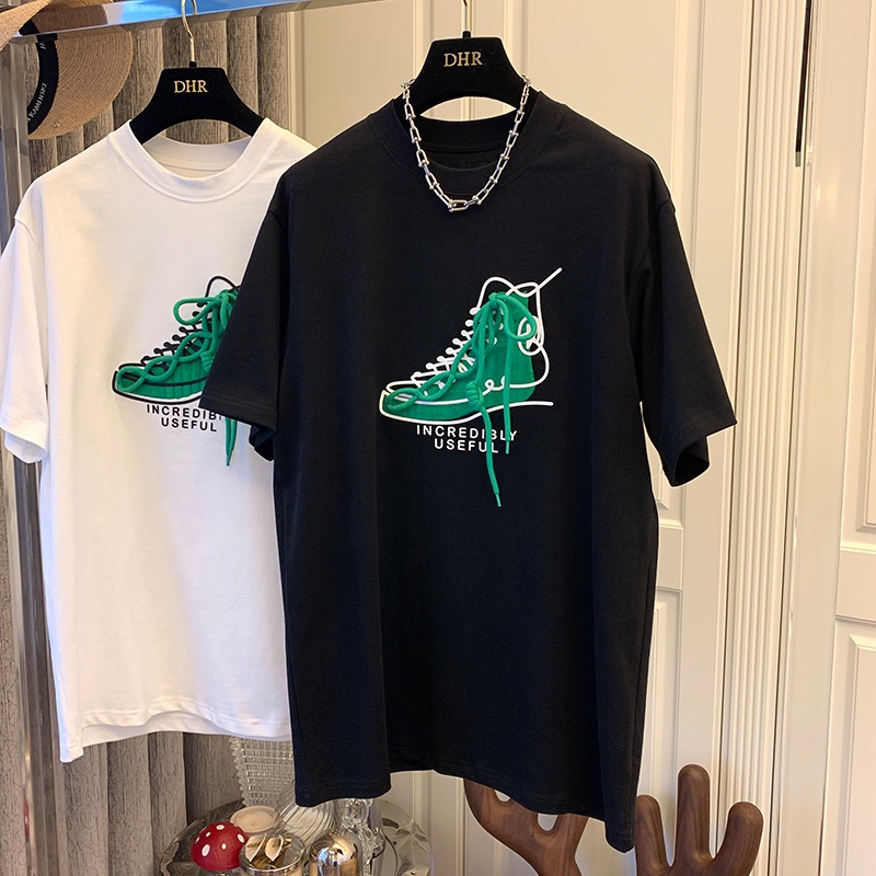 NRVP Áo thun unisex cổ tròn tay ngắn phong cách Hàn Quốc thời trang mùa hè 2022