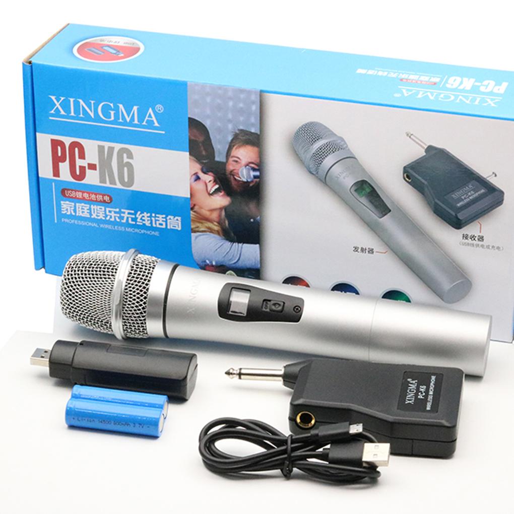 Micro Hát Karaoke XINGMA PC-K6 Có Đèn LED Sạc Lại Được Tiện Dụng Cho KTV / Speech