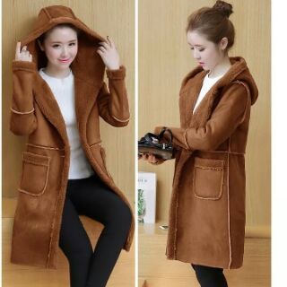 Áo khoác da lộn lông cừu QC