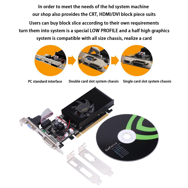 GT210 1G D2 64BIT Image Card, Dual-Screen Bright Image Card Supports Large and Small Chassis/All-In-One/Desktop | BigBuy360 - bigbuy360.vn