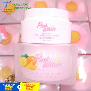 Kem Trắng Da Body Pink White Collagen Whitening Chính Hãng