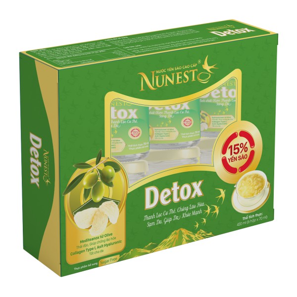 Yến xào cao cấp Nunest Detox thải độc, chống lão hóa, làm đẹp da