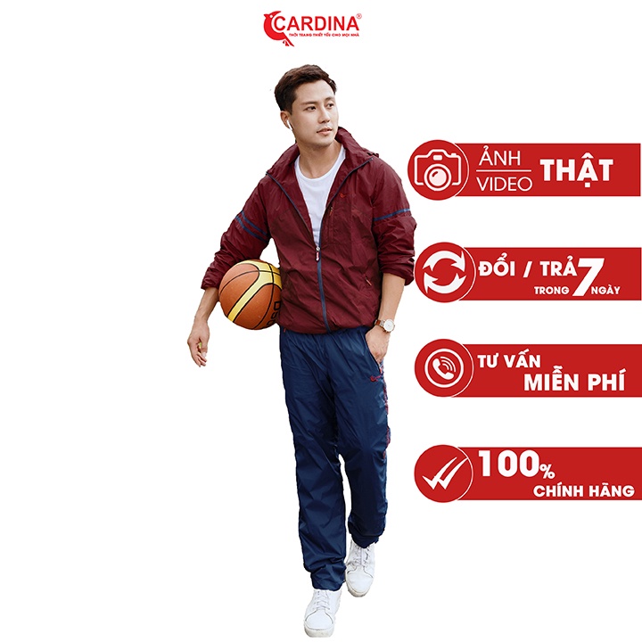 Bộ gió nam𝐂𝐀𝐑𝐃𝐈𝐍𝐀  2 lớp lót lưới cao cấp dáng thể thao 9BGM.