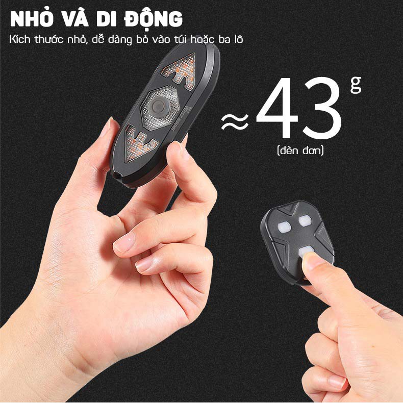 Đèn Xi Nhan Xe Đạp Điều Khiển Từ Xa Có Còi 120db WEST BIKING