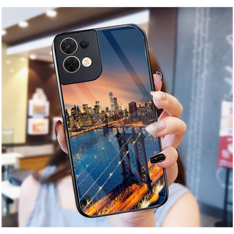 Ốp Lưng OPPO RENO 8 4G, RENO 8 5G, RENO 8Z 5G Ốp kính bóng cao cấp mới nhất