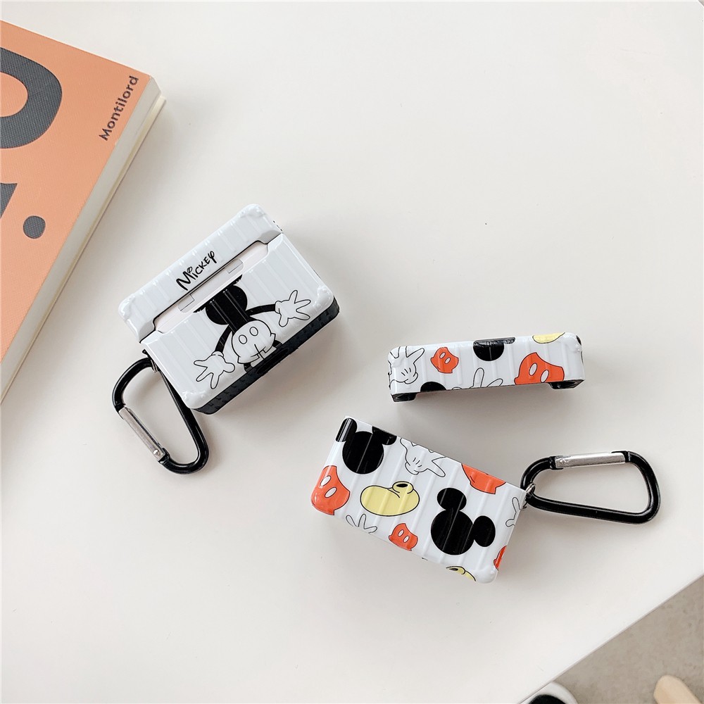 Vỏ Bảo Vệ Hộp Đựng Tai Nghe Airpods Pro Hình Chuột Mickey Có Dây Đeo Chống Thất Lạc Ốp