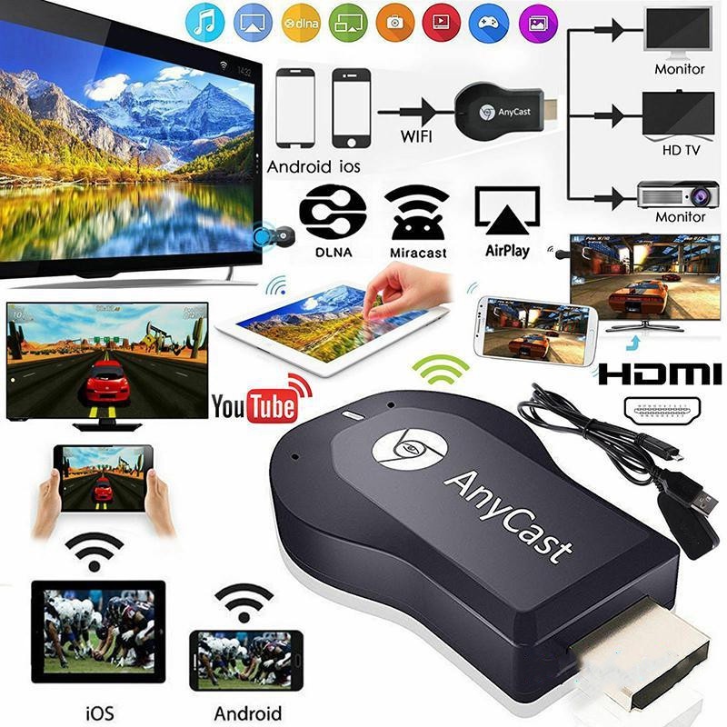 Thiết bị nhận tín hiệu AnyCast M12 Plus WiFi Miracast HDMI TV DLNA 1080P TCC