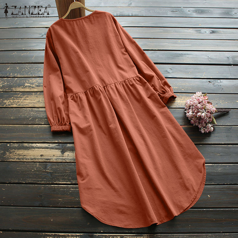 Đầm Maxi ZANZEA Tay Dài Thời Trang Dành Cho Nữ