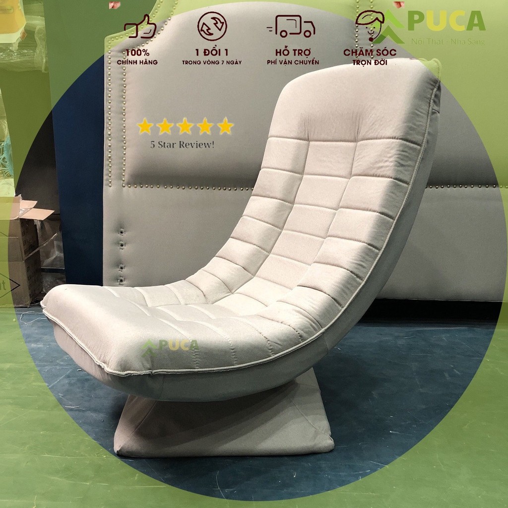 [𝒂̉𝒏𝒉 𝒕𝒉𝒂̣̂𝒕] Ghế mặt trăng xoay 360 độ, ghế đệm lười tựa lưng cao cấp ngồi văn phòng, phòng ngủ Decor kiểu hàn PUCA | BigBuy360 - bigbuy360.vn