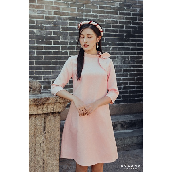 Oceana London - Váy gấm hồng