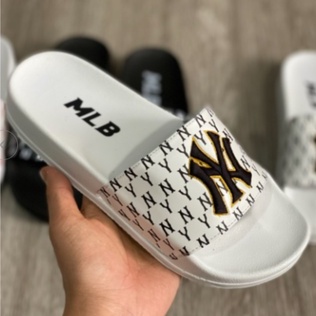 Dép unisex 𝐌𝐋𝐁 𝗡𝗬 , dép mlb bóng chày quai ngang thể thao nữ Thêu NY-NY nỗi nhiều màu Full Bill , Box