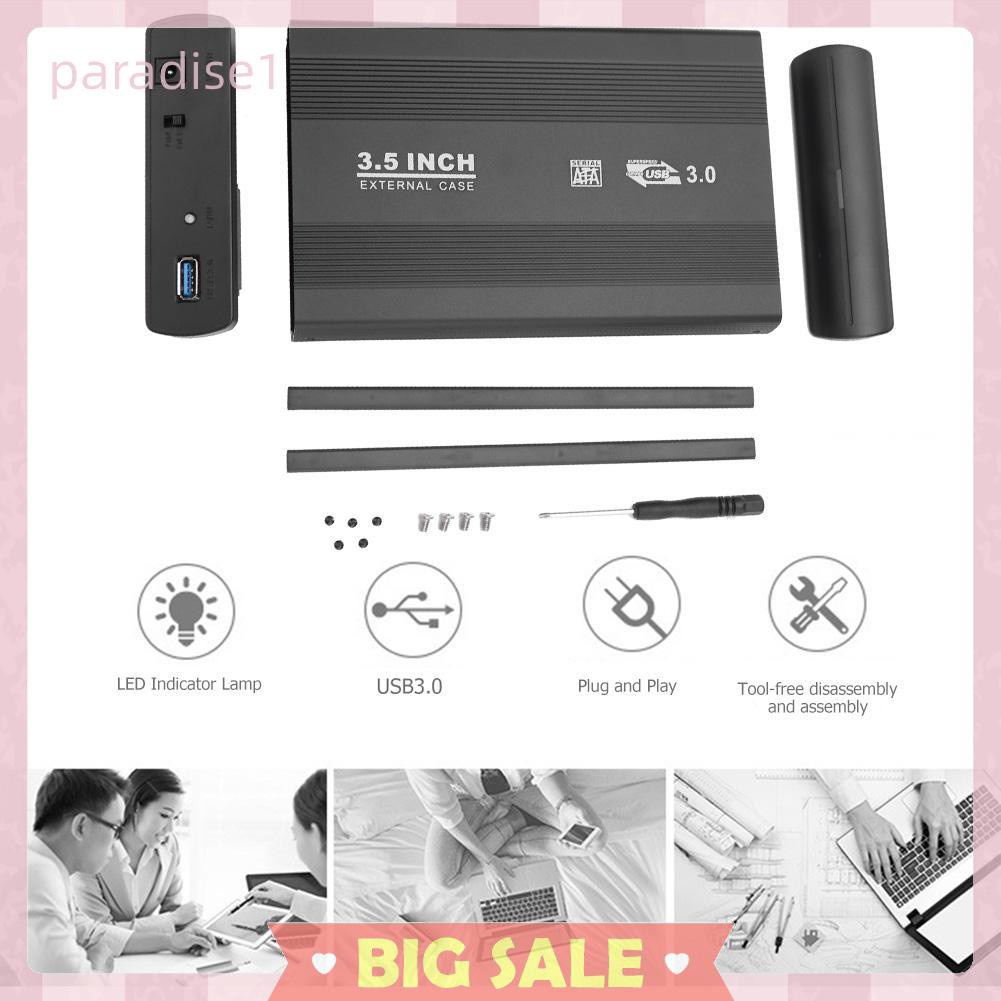 Hộp Đựng Ổ Cứng Ngoài 3.5 inch SATA HDD SSD USB3.0 / USB2.0 | BigBuy360 - bigbuy360.vn