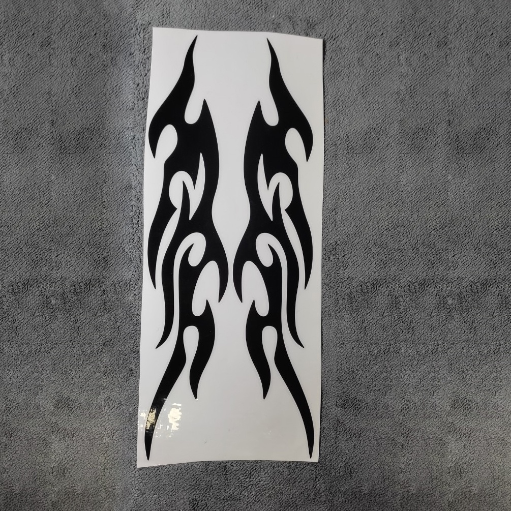 Cặp tem dán, decal thể thao hình Ngọn Lửa 19x4cm (nhỏ)